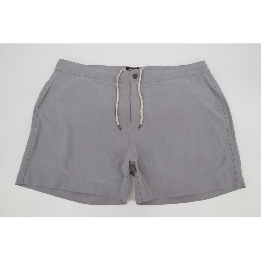 Faherty All Day Shorts Mens 38 Gray Hybrid‎ Performance Chino Drawstring MSC0014